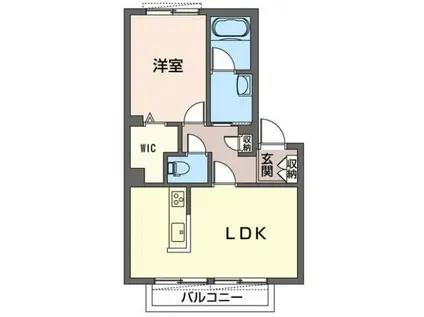 ノートル・メゾンII(1SLDK/2階)の間取り写真