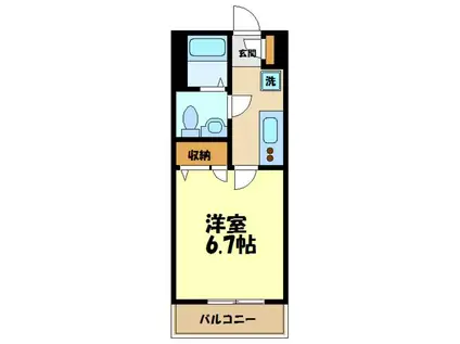 SAKURA さくら(1K/3階)の間取り写真