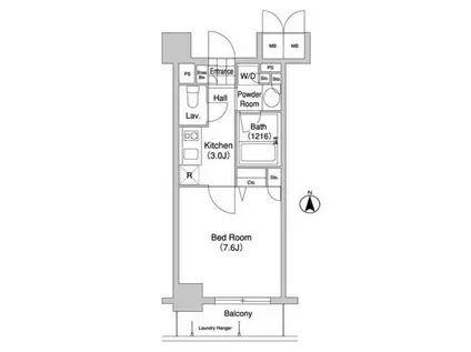 コンフォリア清澄白河サウス(1K/10階)の間取り写真