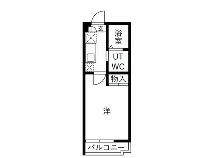 ベルフルール西船橋(1K/3階)の間取り写真