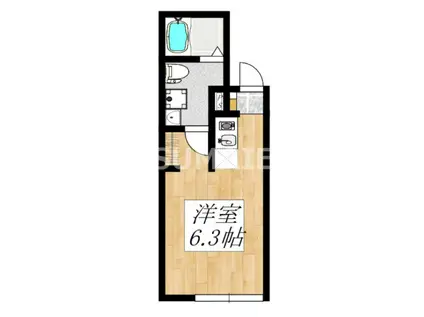 レピュア王神レジデンスII(ワンルーム/3階)の間取り写真