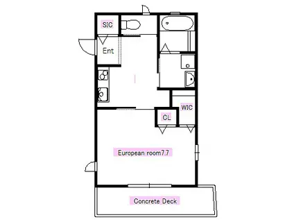 メゾンドソフィア本荘(1K/2階)の間取り写真