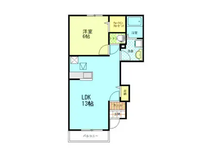 メイダン アーレ(1LDK/1階)の間取り写真