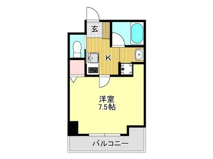 エスぺシア華III(1K/2階)の間取り写真