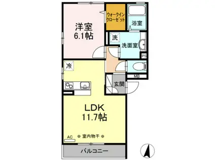 フォレステージ 12(1LDK/3階)の間取り写真