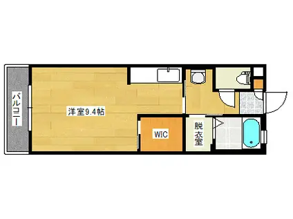 ベレオM.O(ワンルーム/2階)の間取り写真