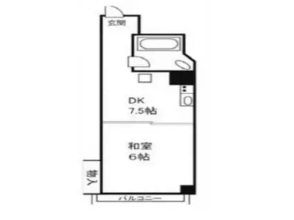 マンション戸田橋(1DK/4階)の間取り写真