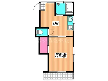 エンブレム88(1DK/1階)の間取り写真