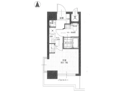 パレ・ド-ル伊勢佐木町南(1K/10階)の間取り写真
