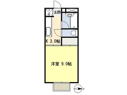 コーポダイフサ(1K/1階)の間取り写真