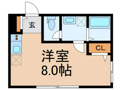 GREEN TERRACE駒場MUSIC(ワンルーム/3階)の間取り写真
