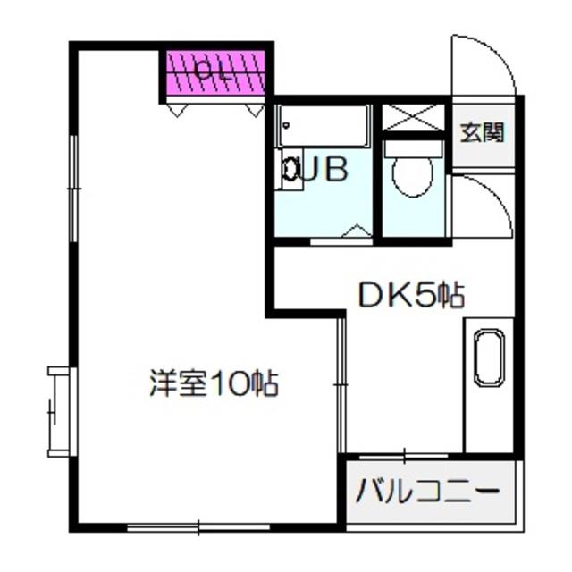 さくら20番館(1DK/2階)の間取り写真