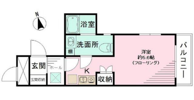 チュラ・ヴィスタ(ワンルーム/1階)の間取り写真