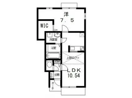 カーサ ミアK(1LDK/1階)の間取り写真