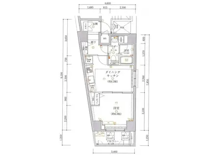 アルテシモフォルテ(1LDK/2階)の間取り写真