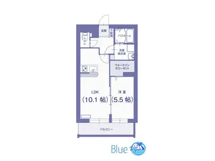 ピーノ湘南(1LDK/3階)の間取り写真