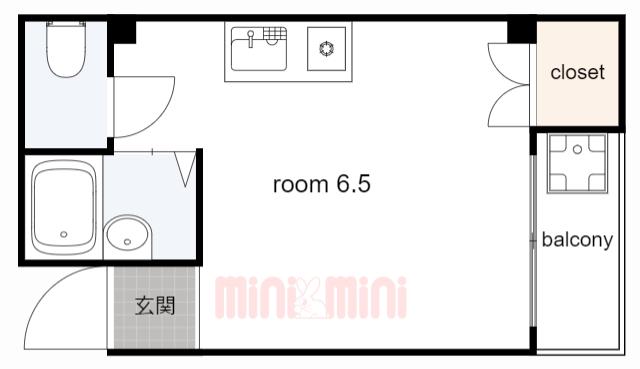 パーソナルマンション杭瀬Ⅱ(ワンルーム/4階)の間取り写真