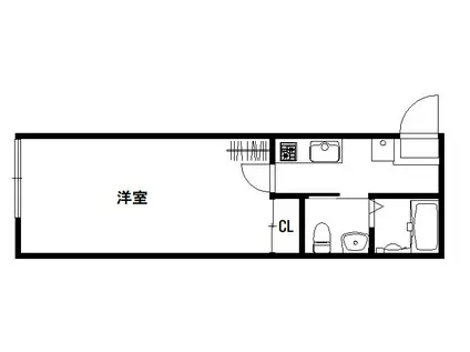KAMO RIVER清水五条(1K/3階)の間取り写真