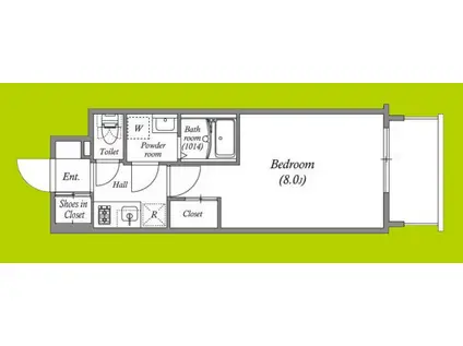 アドバンス大阪シック(1K/9階)の間取り写真