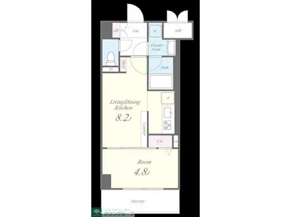 ラ ベール ジン(1LDK/2階)の間取り写真