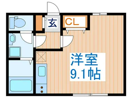 コーポゴルカ II(ワンルーム/1階)の間取り写真