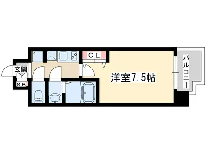 エスリード新大阪コンフォート2番館(1K/8階)の間取り写真