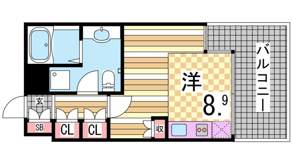 ソフィットクラブ(1K/3階)の間取り写真