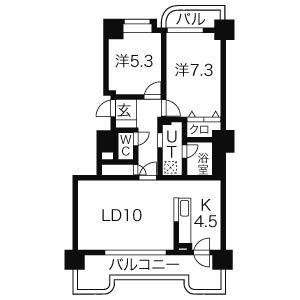 第3エクセルナガタ(2LDK/3階)の間取り写真