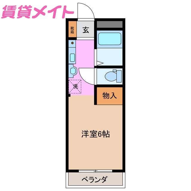 コンフォート坂上(1K/3階)の間取り写真