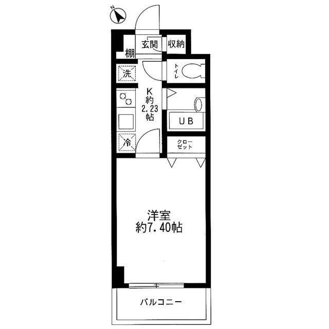 フォートラス板橋本町(1K/3階)の間取り写真