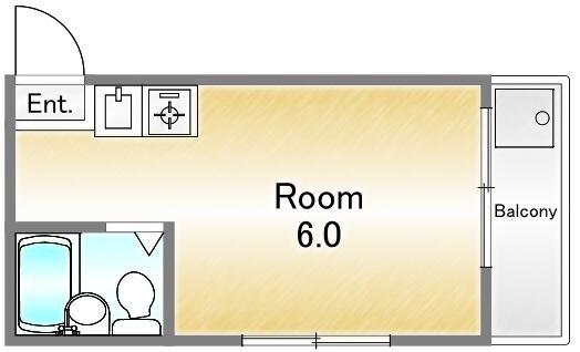 CITY HOUSE(ワンルーム/4階)の間取り写真