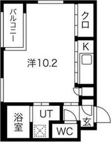 SPACE CUBE HONJIN(1K/1階)の間取り写真