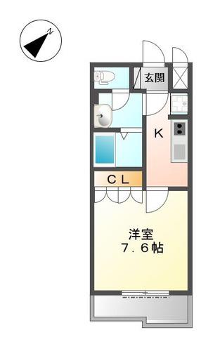 コンソルテ(1K/1階)の間取り写真