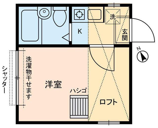 87HOUSE03(1K/1階)の間取り写真