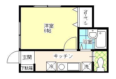 アルトリーヴァ(1K/1階)の間取り写真