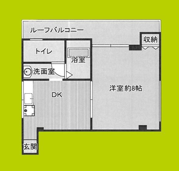 スタンドアップ十三(1DK/3階)の間取り写真
