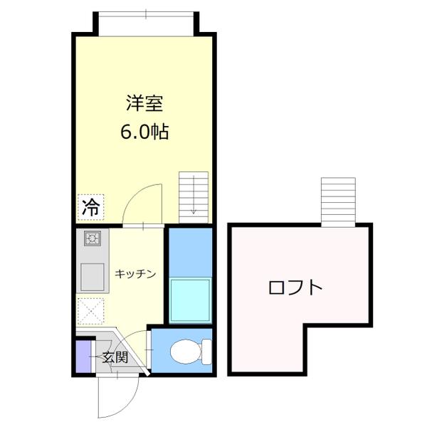 アップルハウス新札幌(1K/1階)の間取り写真