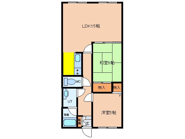 ランドマーク昭和(2LDK/4階)の間取り写真