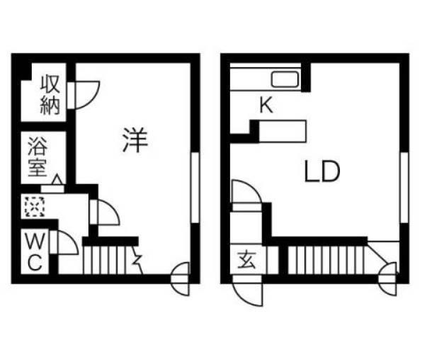 アルファアパル発寒(1LDK/4階)の間取り写真