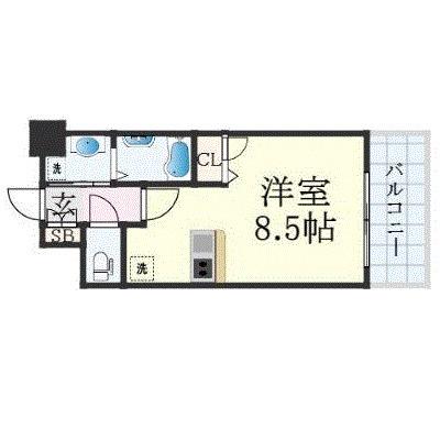 GREENTRAILPARK NISHIGAWA(1K/4階)の間取り写真