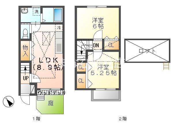 プランタンユキ(2LDK/1階)の間取り写真