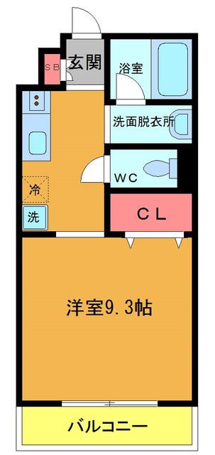 フィオーレII(ワンルーム/2階)の間取り写真