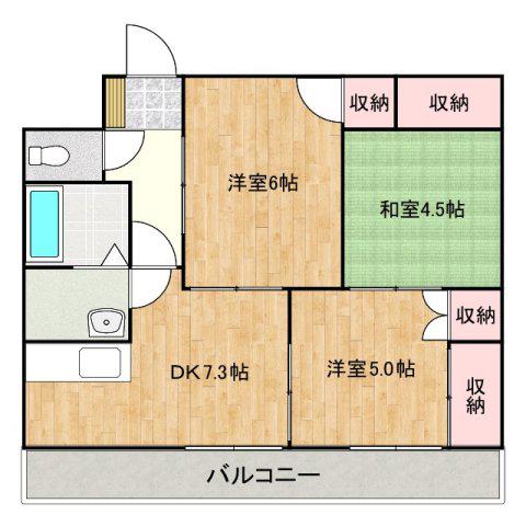 マンション培遠(3DK/3階)の間取り写真