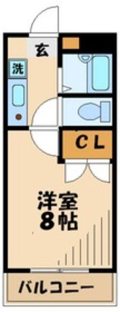 EAハイツ多摩センター(1K/1階)の間取り写真