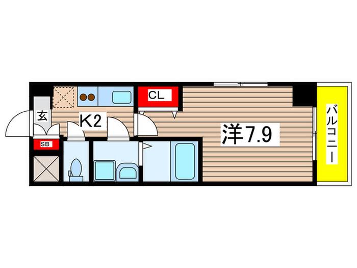 MAISONDE FAMILLE(1K/2階)の間取り写真