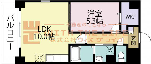 ソレイユ中央(1LDK/1階)の間取り写真
