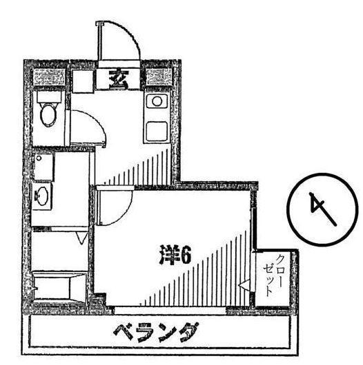 BRICK 11(1K/2階)の間取り写真