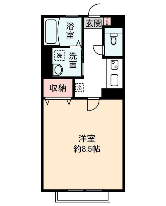 さくら館(1K/2階)の間取り写真