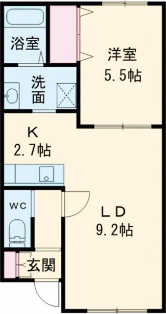 WILL(1LDK/3階)の間取り写真