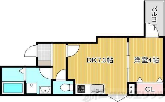 メゾンヒロ(1DK/1階)の間取り写真